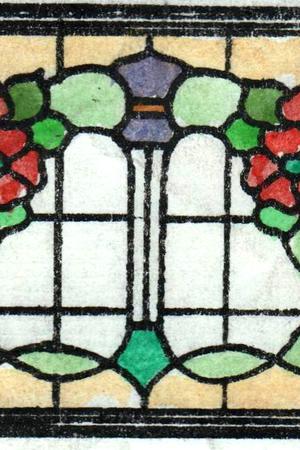 Edwardian rose door panel