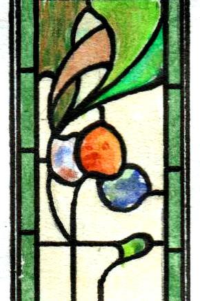 Nouveu sidelight with fruit tree
