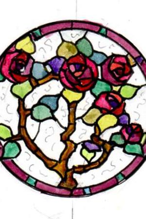 Round branched rose