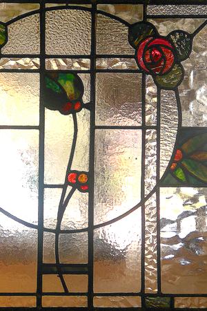 Circle Square rose texture window
